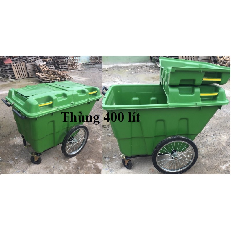 Xe thu gom rác loại 400 lít